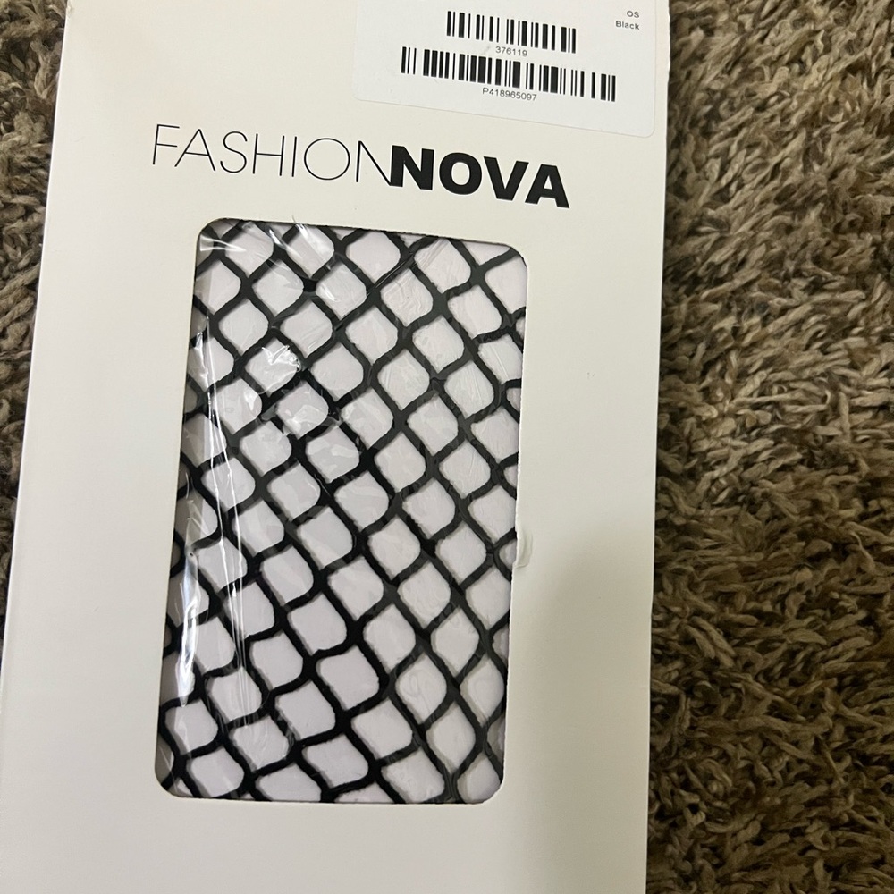 FashionNova Black look and see fishnet tights